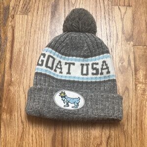 GOAT USA Kids Gray Pom-Pom Beanie